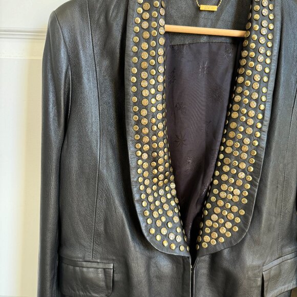 Black leather jacket - Picture 3 of 9